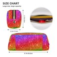 thumbnail image 3 of Uemuo Colorful Glitter Printed Leather Pencil Case, Pencil Pouch, Portable Pencil Bag, Pen Case for& Office, 3 of 7