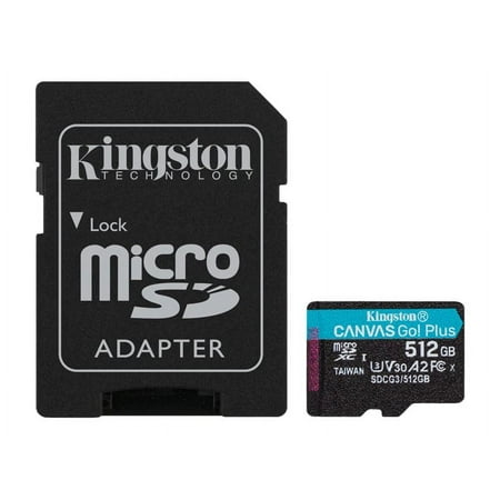 UPC: 0740617301328 | Kingston Canvas Go! Plus SDCG3 512 GB Class 10/UHS-I (U3) microSDXC