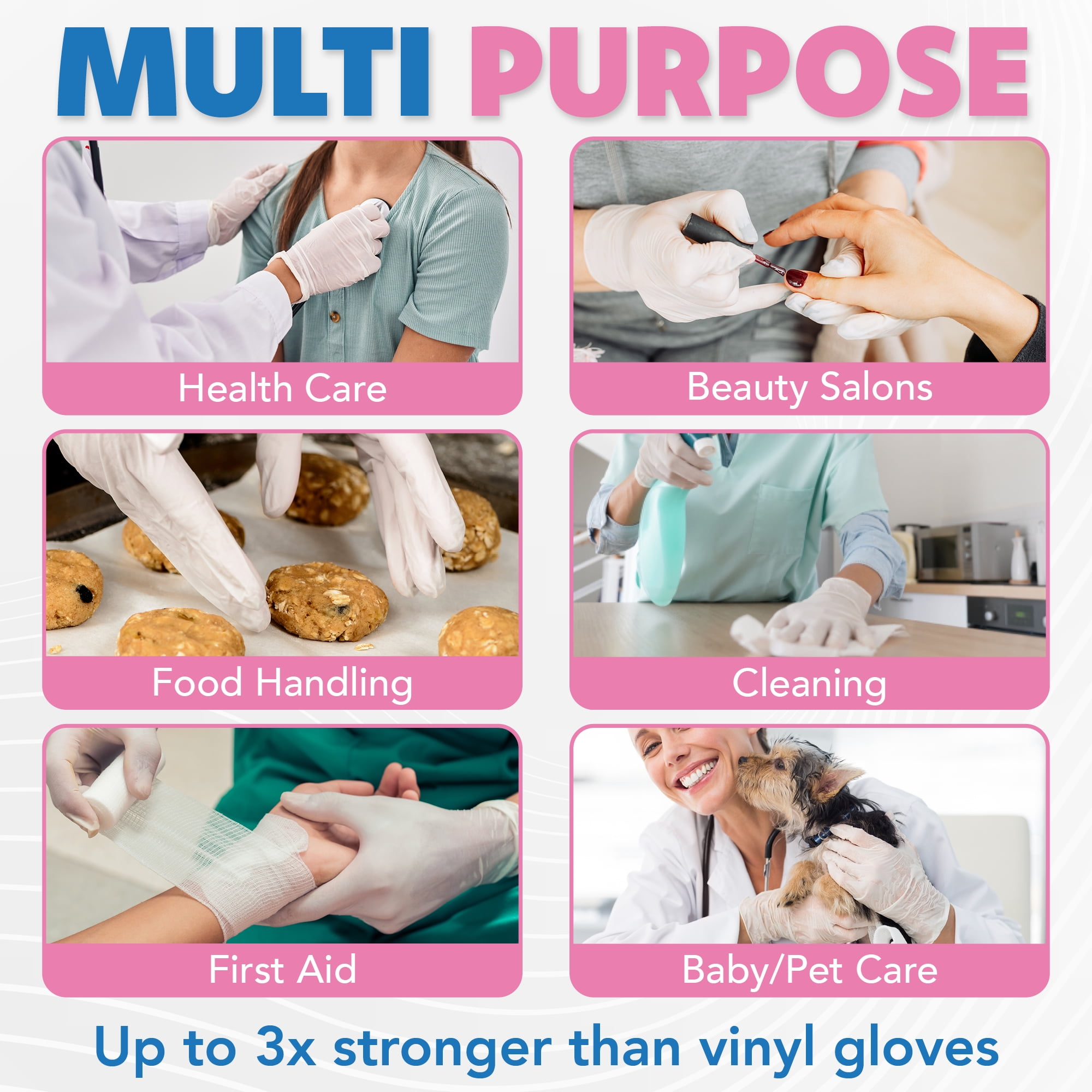 CareMates Vytrile Examination Gloves, X-Large, 100 Count