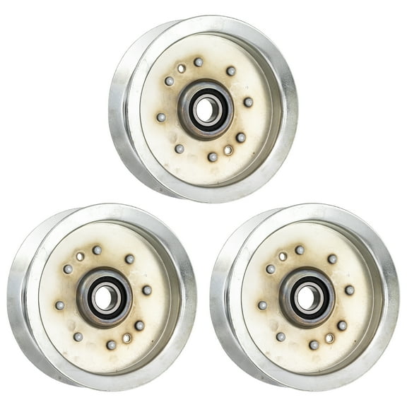 8TEN Flat Idler Pulley for John Deere D170 D100 GY20629 GY22082 3 Pack 810-CID2228L
