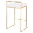 thumbnail image 6 of Fuji Stacker Counter Stools for Kitchen Counter in Gold Metal, Counter Height Chairs, Bar Stools Set of 2, Counter Height Chairs, Bar Stools For Kitchen Island (White Velvet), 6 of 6