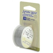 Beadalon Artistic Wire, Colored Copper Craft Wire, 18 Gauge (1mm), 4 yds. Gray