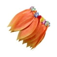 thumbnail image 2 of sweethay de flores de hojas hawaianas decoración Tropical niños adultos Hula vestido vacaciones Cosplay disfraz Halloween Disfraces de disfraces Naranja (60 cm/23 pulgadas), 2 of 6