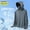 A28 Dark Gray, variant on Men's High-Neck Sun Protection Hoodie with Face Shield UPF 50+ Zip Performance Jacket Lightweight Long Sleeve Cooling Top Fishing Cycling Sports Outfits