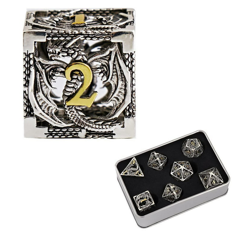 D&d-Polyhedral dice set-DnD dadi set-D20-rpg Dice-Set di dadi dungeon e  draghi Dadi-DnD dadi-Stunning dice set-Metal Dice -  Italia