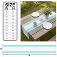 thumbnail image 3 of Teal Green Striped Table Runner Farmhouse Simple Line Vertical Stripes Tablerunners 13 x 70 Inch, Table Decorations Tabletop Scarf for Summer Gathering Holiday Farmhouse Kitchen Dining Decor, 3 of 8