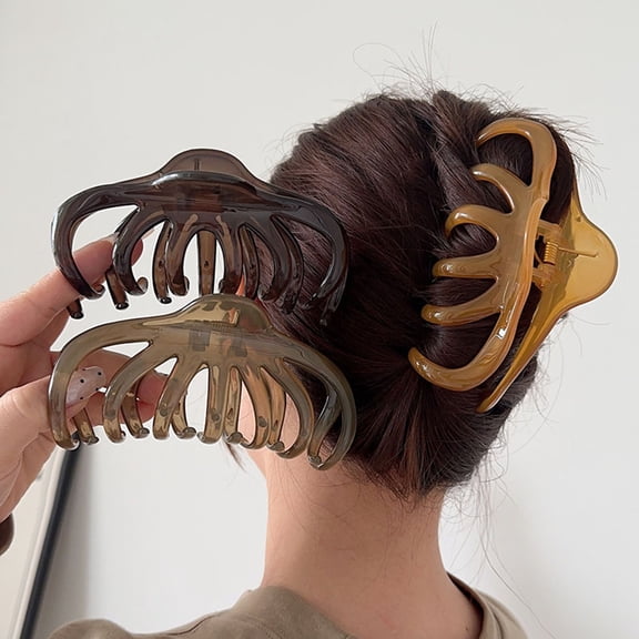 batmeuy Women Hair Claw Large Size Hair Clip Plastic Gripper Style Back Head Hair Clamp Updos Styling Tool Hair Accessory