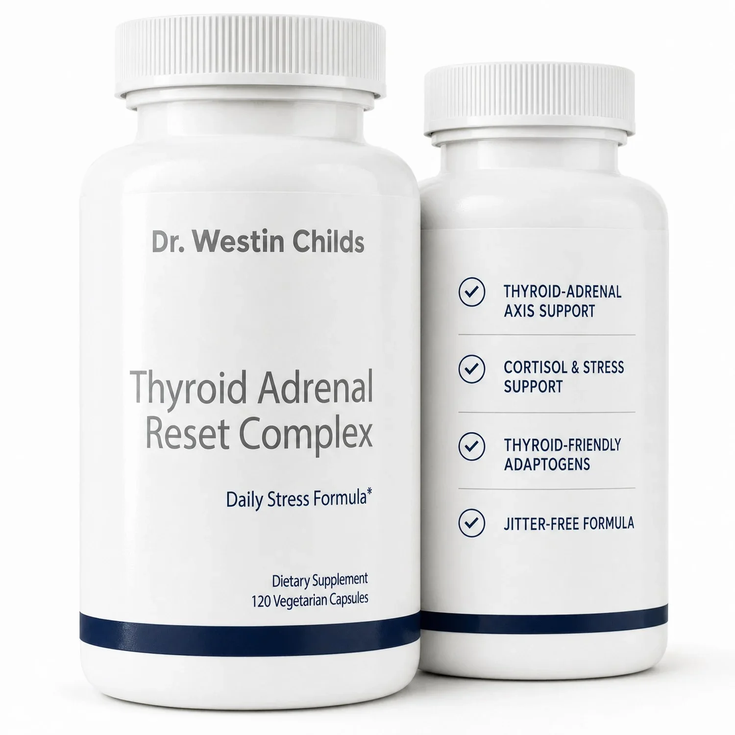 Dr. Westin Childs Thyroid Adrenal Reset Complex | Combination Thyroid Support & Adrenal Support for Thyroid Patients - Non-GMO, GMP Certified, 120 Capsules