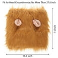 thumbnail image 4 of Gustave Lion Mane Costume for Dog Realistic Funny Adjustable Lion Costume Wig with Ears for Medium Large Dog, Halloween Christmas Cosplay Party Pet Dress Up Hat "Brown", 4 of 8