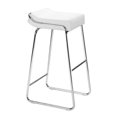 thumbnail image 1 of Zuo Tabouret de Bar en Similicuir 33" Compensé en Blanc (Lot de 2), 1 of 3