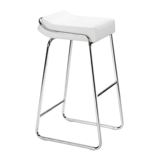 Zuo Tabouret de Bar en Similicuir 33" Compensé en Blanc (Lot de 2)