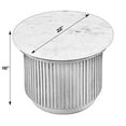 thumbnail image 5 of Butler Specialty Company Georgia 22"W Round Marble side Table- Brown and White, 5 of 5