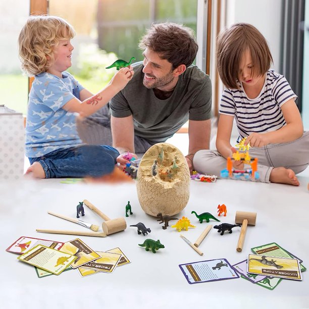 Dinosaur Egg Dig Kit - 4 Mystery Dino Eggs With 12 Collectible Toy Dinosaurs | Paleontology Adventure For Kids