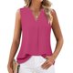 thumbnail image 2 of Karight Tank Top for Women Trendy V Neck Sleeveless Summer Tops Dressy Casual Business Blouses Loose Classy Ladies Work Shirt, 2 of 6