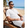 thumbnail image 4 of COOFANDY Men Summer Beach Outfits Short Sleeve Shirts and Shorts Sets Casual Lightweight Oversize 2 Piece Athletic Tracksuit, 4 of 6