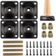 thumbnail image 1 of Juego de 4 placas de fijación M8 para patas de muebles con tornillos a juego, negro ShuxiuWang  8390606649324, 1 of 1