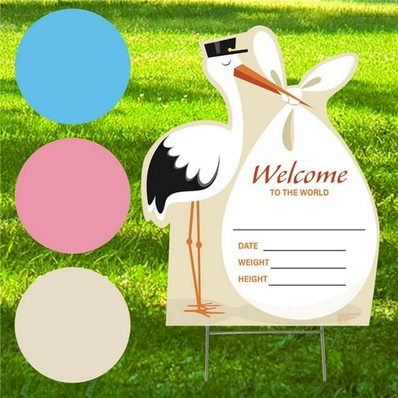 47 x 39 in. Its a Boy Stork Cardboard Cutout, Blue