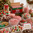 thumbnail image 2 of Mini Candy Cane Peppermint 500 Pack Individually Wrapped | Classic Red and White Holiday Candy Sticks - Christmas Stocking Stuffers Party Favor Festive Dessert Topping - Bulk Box, 2 of 14