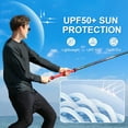 thumbnail image 3 of OutPro Men's Rash Guards UPF 50+ Sun UV Protection Clothing Mens Workout Shirts Fishing Long Sleeve Swimwear Rashguard UV Athletic Mens Workout Tops Activewear Quick Dry T-Shirt Black XXL, 3 of 10