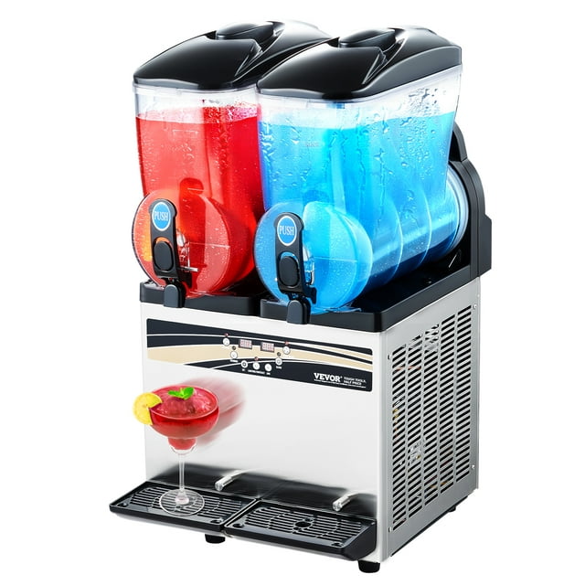 VEVOR Commercial Slushy Machine 15Lx2 Tank Margarita Smoothie Frozen Drink Maker