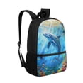 thumbnail image 6 of Uorisanigo Blue Dolphin School Backpack Kids 6-12 Year Old, Large Capacity School Bag for Boys, Casual Daypack Preschool Elementary Kindergarten Schoolbags, 6 of 6