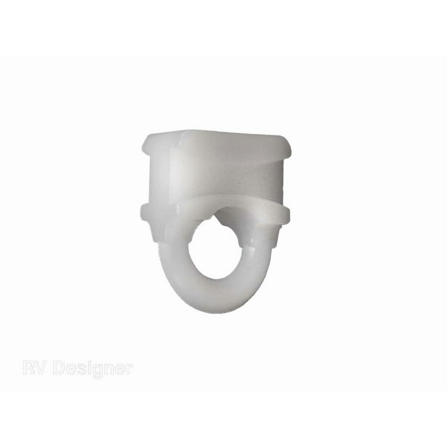RV Designer Glisseur de Rideau de Fenêtre A103 Petit Type à Il Coulissant; Blanc; Ensemble de 14