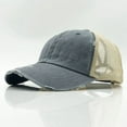 thumbnail image 1 of Breathable Mesh Baseball Cap For Men Korean Fashion Wash Cotton Cap Sunscreen Hat Beach, 1 of 6