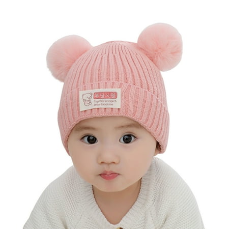 

Toddler Hat Girls Boys Knit Fall Winter Children Cute Warm Outwear Solid Color Cap Turban Hat for Baby Girl Caps for Baby Girl Top Knot Baby Hat Hat Mittens Cute Hats for Boys Organic Young Boys