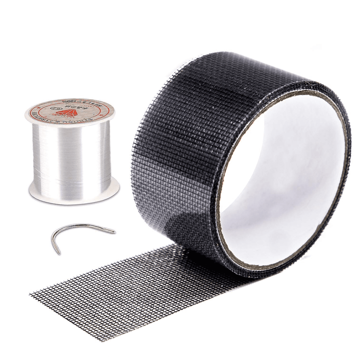 GWHOLE 5 x 200 cm Windows and Door Screen Repair Window Insect Screen Adhesive Tape Fiberglass Cloth Mesh Tape with Waterproof Adhesive Seal for Repair Patch Holes Tears Prevent Mosquitoes Insects