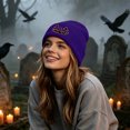 thumbnail image 7 of GUACER Halloween Cute Beanies for Women Warm Casual Soft Embroidered Knit Hats, 7 of 7