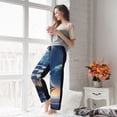 thumbnail image 5 of Pofeuu Moonlit Night Sea Sailboat Print Women's Fashion Pajama Pants with Pockets Comfy Drawstring Sleep Lounge Bottoms-Medium, 5 of 6