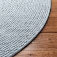thumbnail image 4 of Safavieh Braided 3' X 5' Oval Hand Woven Cotton Pile Rug in Light Blue, 4 of 4