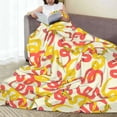 thumbnail image 6 of Honeii Snake Print Fleece Blanket - Throw Blanket for Bed, Sofa, Couch, Camping, and Travel , Microplush Ultra Soft Warm Blanket-50"x40", 6 of 7