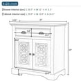 thumbnail image 5 of Cabinet with Big Wood Drawer, Wood Storage Drawers Cabinet,8-Drawer Dresser with Elegant Flower Carving for Living Room, Storage Chest for Bedroom,Antique Navy, 5 of 5
