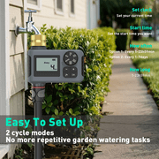 Hose Water Timer, Programmable Sprinkler Timer with Rain Delay/Manual/Automatic Drip Irrigation System for Outdoor Garden Yard - 1 Outlet