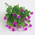 thumbnail image 4 of chaungfeng 1PC Outdoor Artificial Plant Fake Stems Plants, 13inch Faux Plastic Greenery for Indoor Outside Hanging Garden Porch Window Box Home Wedding Farmhouse for Patio (Purplish Red), 4 of 4