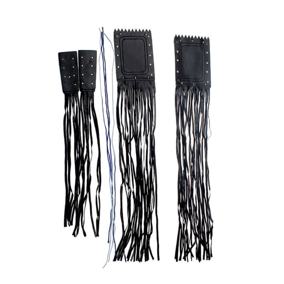 Motorcycle Tassel Fringe Grips Lever Cover Leather For Chopper Cruiser