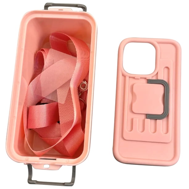 Oferta por tiempo limitado!Bolsa de cosméticos multifuncional, funda para teléfono, maleta divertida, funda para teléfono cruzada, caja de almacenamiento creativa y fresca, funda para teléfono