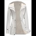 thumbnail image 2 of Chaqueta Impermeable para Mujer, Cortavientos con Capucha, Ideal para Senderismo, Viajes y Actividades Al Aire Libre. Gris S, 2 of 10