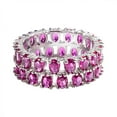 thumbnail image 3 of Diamond Double Full Diamond Ring Female Hot Selling Inlaid Red Ring, 3 of 8