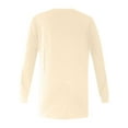 thumbnail image 5 of XIAONU Womens Sweatshirts Cute Ribbed Texture Long Sleeve Boat Neck Sport Top Relaxed Fit Solid Color Simple Sweatshirts Daliy Wear Beige L, 5 of 5