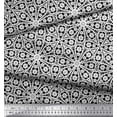 thumbnail image 3 of Soimoi Georgette Viscose Fabric Floral Block Print Fabric by the Yard 42 Inch Wide, 3 of 5