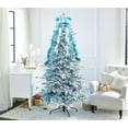 thumbnail image 6 of EP  12" Blue and White Snowflake Christmas Tree Topper Bow (1 Pack), 6 of 18