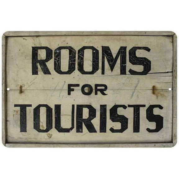 Rooms for Tourists Vintage Look Chic 8x12 Metal Sign 108120020009