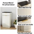 thumbnail image 6 of Jopath 10-Gallon Woodgrain Tilt-Out Trash Can Cabinet with Wave-Textured Drawer and Pull-Out Bin for Living room Bathroom Kitchen White, 6 of 9
