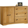 Sauder Beginnings 3-Drawer Dresser, Highland Oak Finish