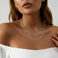 thumbnail image 4 of GOSFRY Layered Necklace for Women Dainty 14K Silver Plated Necklaces Trendy Herringbone Rope Chain Necklace Set Simple Stacked Choker Layering Jewelry Minimalist Gifts, 4 of 9