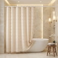 thumbnail image 5 of REGALWOVEN 3D Geometric Texture Shower Curtain Sets with Tassels for Bathroom Decor Beige 72"W x 72"L, 5 of 7