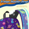 thumbnail image 5 of Dinosaur and Planet Purple Pattern 17" School Backpacks for Teens,Waterproof Oxford Fabric,S-Shape Padded Straps for School,Travel,Hiking,Camping, 5 of 6