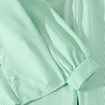 thumbnail image 5 of Liyamei Girls Striped Long Sleeve Shirt Outfits 2 Piece Set Casual Spring Summer Clothes For Toddler Kids Comfortable Elastic Waist Girls Casual Sets Size Green 10-11 Years, 5 of 5